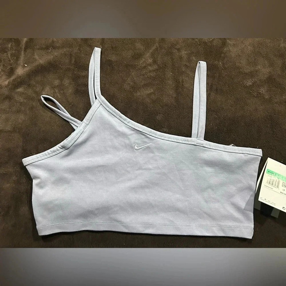 Nike Tops - NWT Nike lavender strappy asymmetrical bra top / crop XL everyday modern